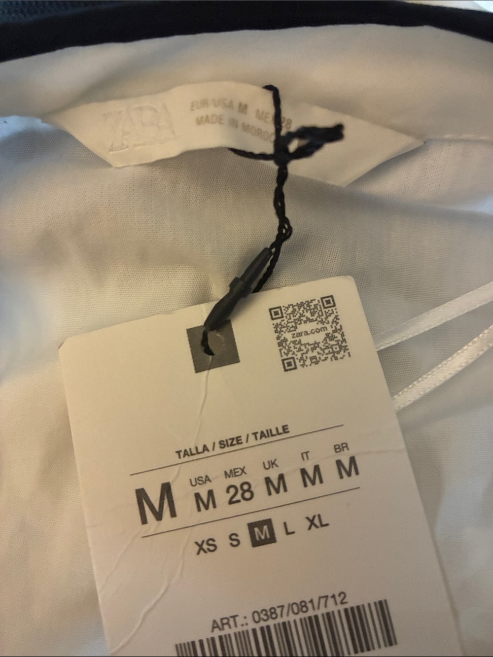 Zara NWT white sleeveless belted midi dress 0387/081 - Picture 6 of 6